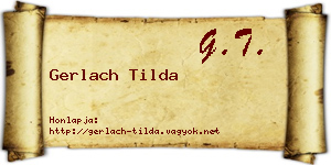 Gerlach Tilda névjegykártya
